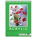 U.S. Art Supply 9" x 12" Premium Extra Heavy-Weight Acrylic Painting Paper Pad, 246 Pound (400gsm), Spiral Bound, Pad of 12-Sheets