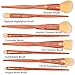 DE'LANCI Makeup Brushes 8Pcs Rose Golden Contour Brush Kit Synthetic Cosmetic Brush Set Pro Powder Concealer Foundation Eyeshadow Make Up Brush Tools with Gift Box