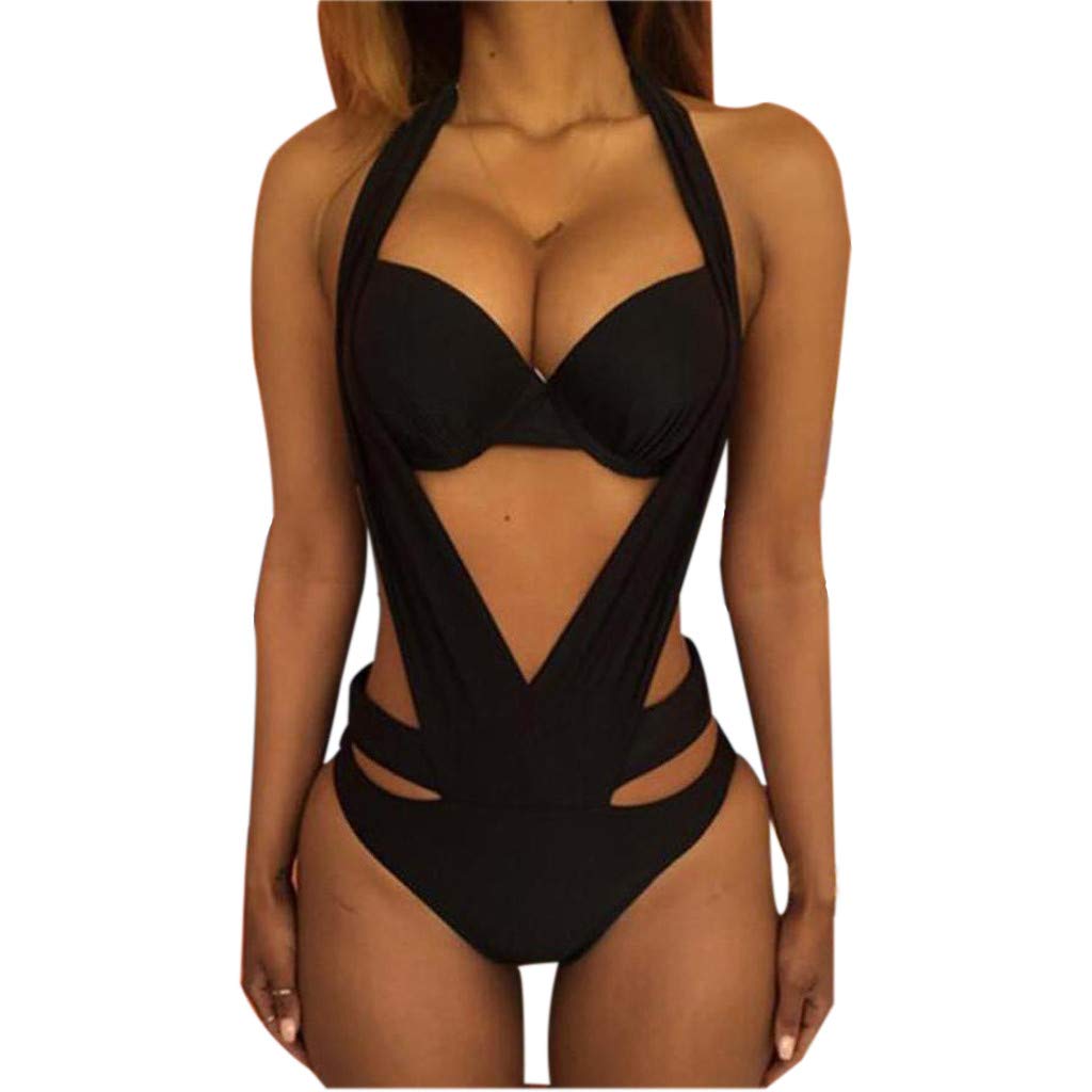 refulgence Women's One Piece Swimsuit Deep V Neck Monokini Swimsuit