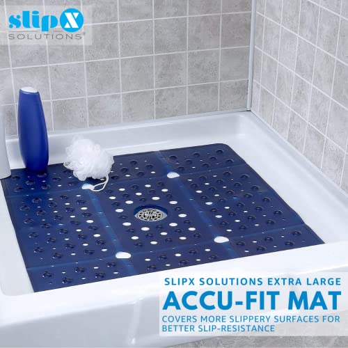 SlipX Solutions AccuFit 27 Inch Square Shower Mat Extra Large Non