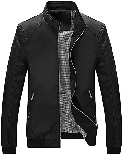 Kolongvangie Leather Men's Bomber Biker Jacket Slim Pattern XS s m l XL 2XL