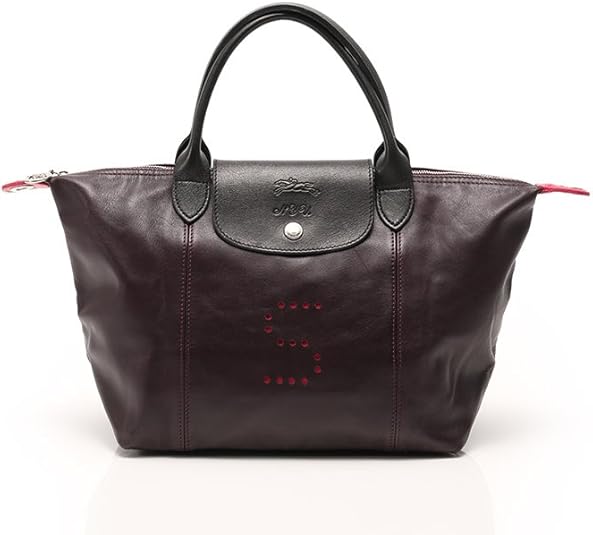 Amazon ロンシャン ハンドバッグ ル プリアージュ キュイール 2way Sサイズ レザー ボルドー 黒 ピンク 中古 ハンドバッグ