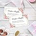 50 Floral Diaper Raffle Tickets for Baby Shower, Pink Floral Diaper Raffle Ticket Lottery Insert Cards, Bring a Pack of Diapers to Win Favors, Baby Shower Games for Girls.