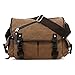 OCT17 Men Messenger Bag 14 inch College Shoulder Canvas Vintage Crossbody Military Satchel Bag Laptop