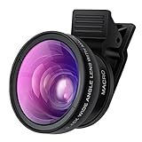 Cell Phone Camera Lens - TURATA 2 in 1 Professional HD Camera Lens Kit 0.45X Super Wide Angle & 12.5X Macro Lens for iPhone 8 7 6s 6s plus 6 plus 5s & Most Smartphone, Tablet