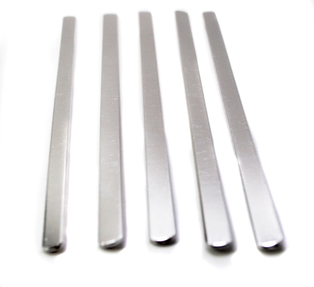 Ninja Crafters Aluminum Bracelet Blanks 1/4" X 6" 14 Gauge (.063) for Handstamping, Jewelry Making and Crafting Pack of 10
