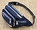 Big Mango New Fashion Multi-functional Sports Bag 6 Zipper Pockets Waist Bag Fanny Chest Pack with Cell Phone Pouch & Automatic Umbrella & Small Personal Stuffs for Both Men and Women Use - Navy Blue