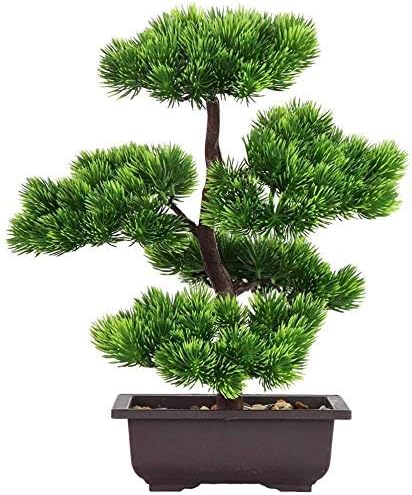 Amazon 事務所の家や棚の装飾用の人工的な盆栽の木を植えます 色あせないので 水やりの盆栽は必要ありません 人工観葉植物 オンライン通販