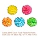 Paxcoo 15 Pcs Color Tissue Paper Pom Poms with 12 Rolls Crepe Paper Streamers for Party Decorations