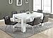 Monarch Specialties Grey Leather-Look/Chrome Metal 2-Piece Dining Chair, 32-Inch
