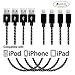 PCLONE Lightning Cable 7.3 Inches Short USB Apple Charging Cord for iPhone iPad iPod Touch - 4 Piece