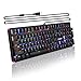 LESHP RGB Mechanical Game Keyboard, RGB Keyboard, Aluminum Frame Mechanical Keyboard, Blue Switches Anti-ghosting 104 Keys Layout Backlit