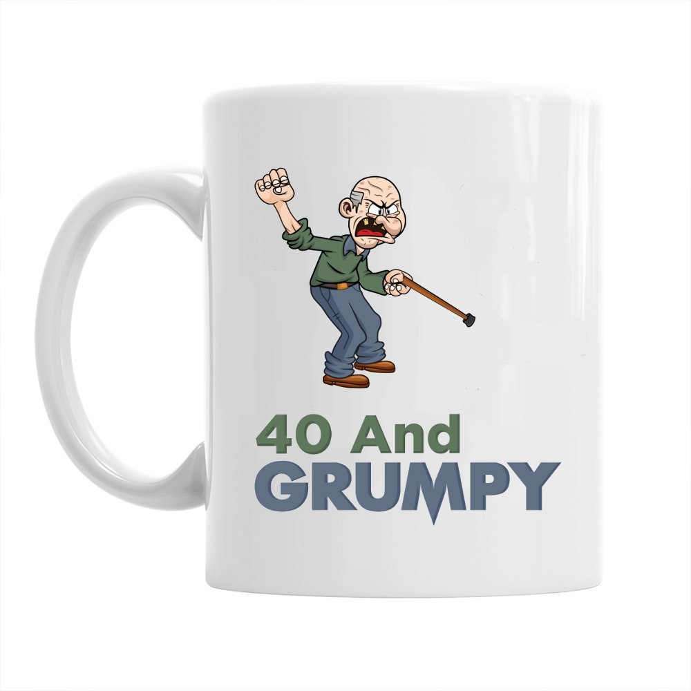 40th Birthday Gift Idea for Men Crazy Funny Novelty Keepsake for 40 Year Old Coffee Mug