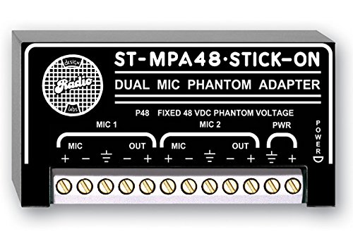 Radio Design Labs ST-MPA48 Dual Microphone Phantom Adapter - 48 V