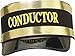 New Black Engineer Train Conductor Hat Cap Gold Trim Railroad Adult
