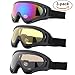 Yidomto Ski Goggles, Pack of 3 Snowboard Goggles for Kids,Boys,Girls,Youth, Mens,Womens,with UV Protection,Windproof,Anti Glare(multicolor/Yellow/Tawny)