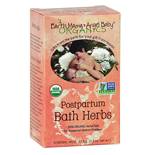 Earth Mama Herbal Sitz Bath | Pregnancy & Postpartum Essentials, Soothing Sitz Bath for Hemorrhoids with Witch Hazel, & Calendula, 6-Count