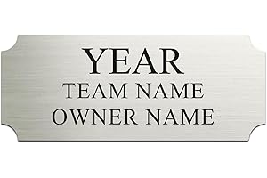 SINKAA Custom Engraved Trophy Name Plates | 2.5" x 1" Personalized Award Plates for Perpetual Trophies, Fantasy Football, Esp