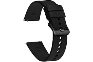 Ayadoo 18mm 19mm 20mm 21mm 22mm Silicone Watch Bands, Sporty Series Watch Straps with Quick Release