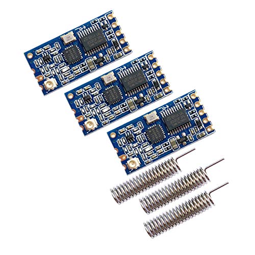 Alwayshare HC-12 433Mhz SI4463 Wireless Serial Port Module 1000m Replace Bluetooth with Antenna (Blue) - Thumbnail 6