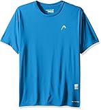 HEAD Men's Heathered Hypertek Top, Vibrant Blue Heather, Large