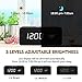 fomobest Wooden Alarm Clock with Wireless Charging for iPhone Samsung, Wood Digital LED Desk Clock for Bedroom, 3 Alarm Settings, Sound Control, Adjustable Brightness, Time Temperature (Black)