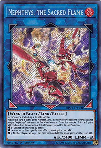 Yu-Gi-Oh! Singles - Nephthys, The Sacred Flame - HISU-EN008 - Secret Rare - 1st Edition - Hidden Summoners