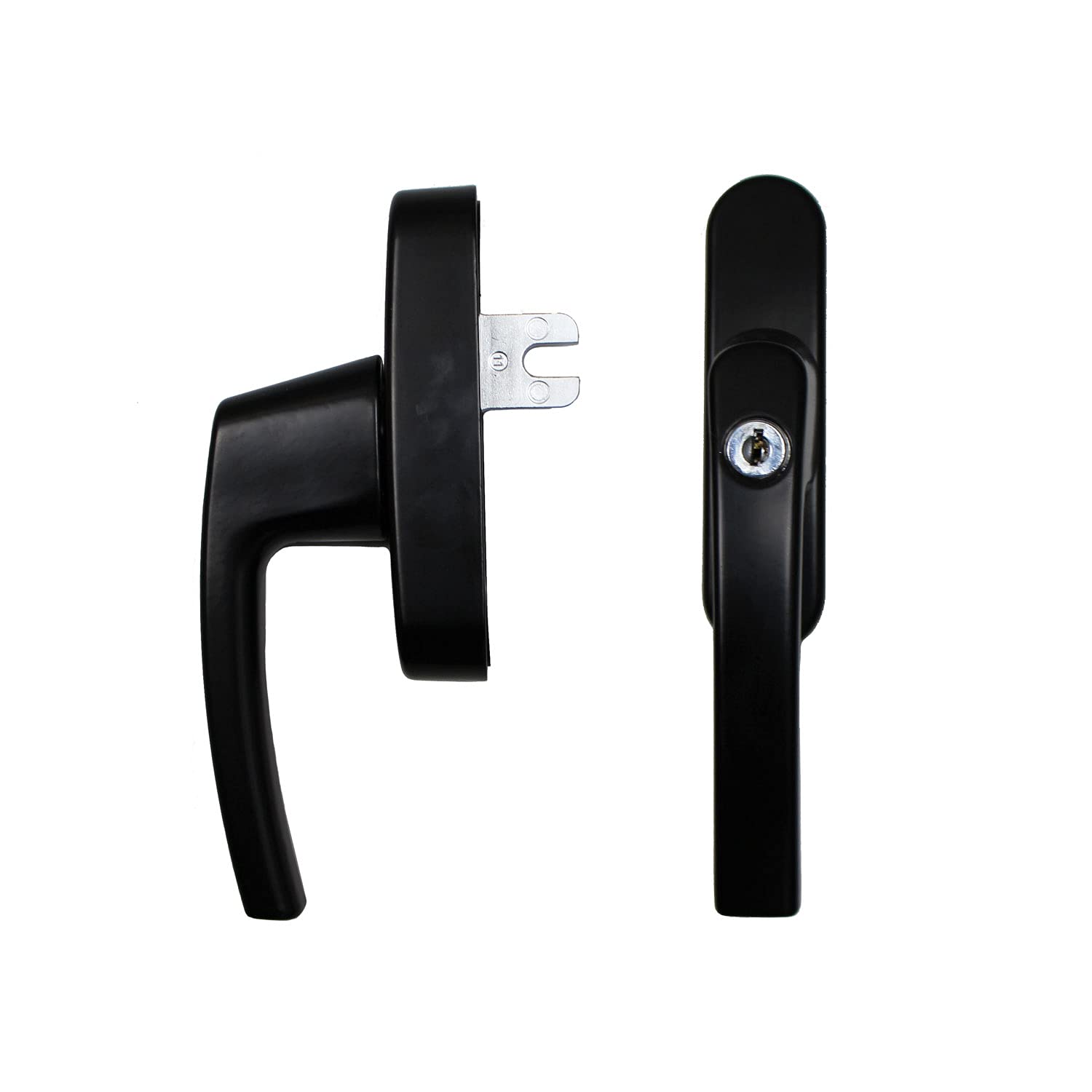 WindowParts WP Original Tilt and Turn Forked/Spaded Aluminium Universal Window Handle (Black)