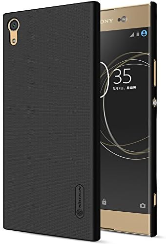 Sony Xperia XA1 Ultra Case, JIUSHIWO[Nillkin Series] Ultra Slim Thin Anti Slipping Hard PC Case, [Frosted] Durable Anti fingerprints Back Cover (Pack of Crystal Clear Screen Protector) - Black