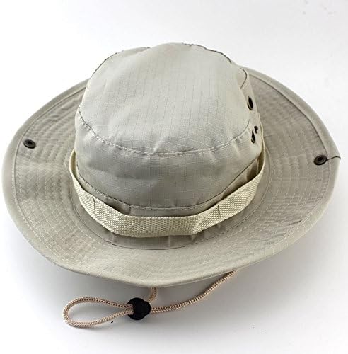 Wide Brim Fishing Sun Hat Bonnie Bucket Hat Summer Recreation Hats Unisex for Outdoor Hiking&amp;Camping (Beige)