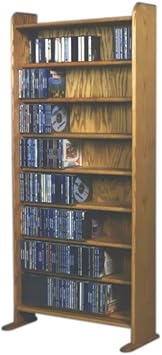 Amazon Com Cdracks Media Furniture Solid Oak 8 Shelf Cd Cabinet