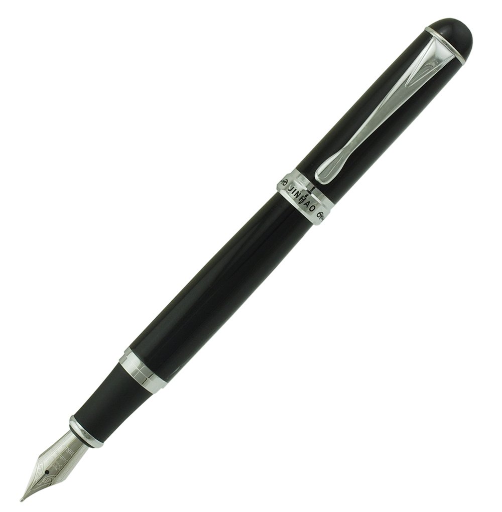 Jinhao X750 Fountain Pen Bright Black Colour Medium Nib 18KGP