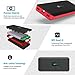 EC Technology Portable Charger 22400mAh Power Bank Ultra High Capacity 3 USB Chargring External Cell Phone Battery Pack with Auto IC and Flashlight for iPhone Android Phone Tablets