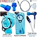 Aquatic Way Hydration Bladder Water Reservoir for Bicycling Hiking Camping Backpack. BPA Free. Easy Clean Large Opening, Quick Release Insulated Tube with Shutoff Valve (Blue-A Clean Kit)