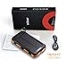 Solar charger Soluser 10000mAh Portable Solar Power Bank, IP67 Waterproof Dual USB Ports Battery Bank with 2 LED Flashlight, Compass for smart Phone, cell Phone, iPhone, Samsung, lg phone, Android pho