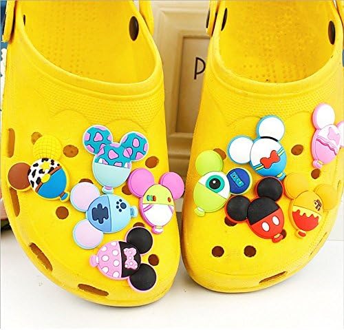 Goodxy 10 pcs/set Shoes Charms shoe charmers for Croc Shoes &amp; Wristband Bands Bracelet Party Gifts Carton Mouse Mix,Charm Jibbitz Croc