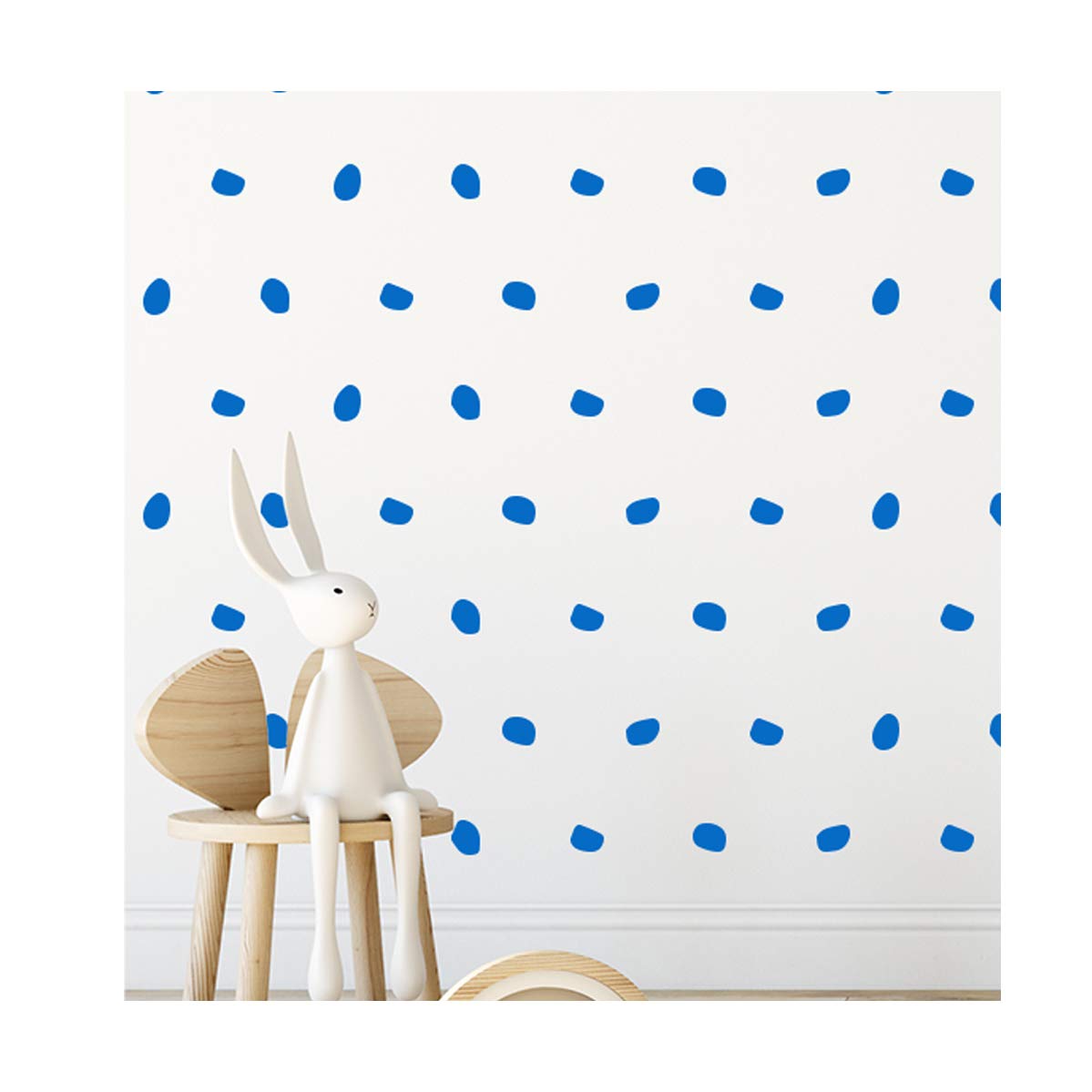 StickerDeen | London Dots Decoration Shape Removable Wall Art Vinyl Decal Stickers | (Pack of 168) (Blue)
