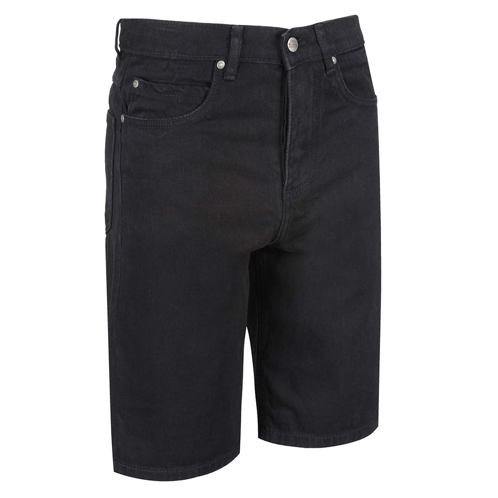 Iron Mountain Mens Woven Twill Twin Stitch Workwear Safety Shorts, Black, Size 36 Waist