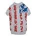 Zack & Zoey America's Pup Flag-Print Tee Shirt for Dogs, 16