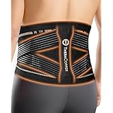 TheraCopper Copper Back Brace for Men & Women — Lumbar Support Belt for Lower Back Pain, Sciatica & Herniated Disc — Infused Copper Back Support with Adjustable Compression (Large)