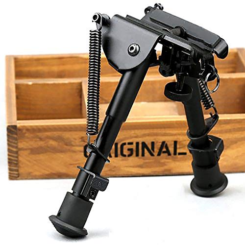 GOHIKING Tactical Rifle Bipod 6" to 9" Hunting Adjustable Spring Return Sniper Sling Swivel Mount for AR15 22 Air Guns - Thumbnail 5
