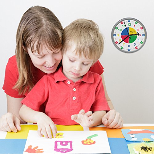 Educational Wall Clock - Time Teaching Clock for Teacher's Classrooms or Children's Bedrooms