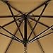 Ulax furniture Sunbrella 9Ft Outdoor Umbrella, Patio Market Table Umbrella with Push Button Tilt&Crank for Garden, Lawn, Backyard& Pool (Heather Beige)