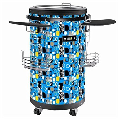 Equator PC 50 EB Party Cooler Blue, 1.77 Cu.Ft. Capacity, Manual Defrosting, Adjustable Leg, Top Reversible Door, Rounded Door Design,...