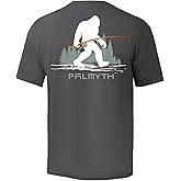 Palmyth Men's Fishing Shirt Short Sleeve Sun Protection UV UPF 50+ SPF T-Shirt