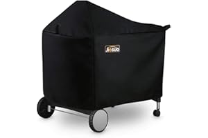 Jiesuo 7152 Grill Cover for Weber Performer Deluxe Charcoal: Heavy Duty Waterproof 22 Inch BBQ Cover for Weber Performer Charcoal Grills