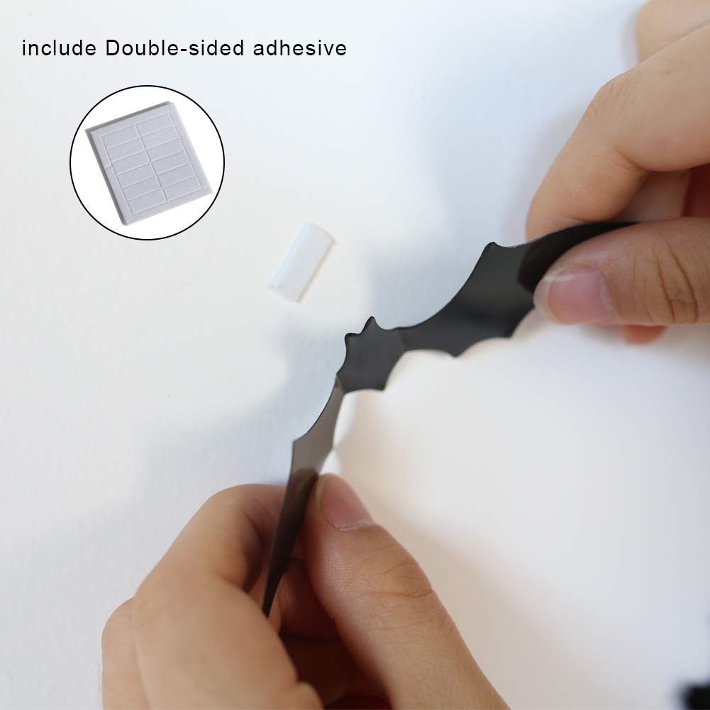 3 otters Halloween Party Decoration Set, 41PCS Bloody Halloween Window Clings Wall, Including Bloody Tablecover, Bloody Clings, 3D Decorative Scary Bats, Halloween Eve Home Decoration