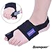 Bunion Corrector by Quanquer [Pair] - Bunion Splint Toe Straightener Brace for Hallux Valgus Pain Relief Fits Men & Women (Black)