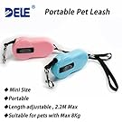 DELE Retractable Pet Leash, 7ft Pet Walking Leash for Small Pet up to 22lbs, Tangle Free, One Button Break & Lock,Mini Size And Portable (blue)