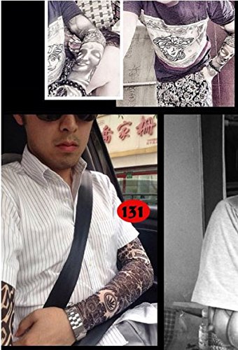 3 Pair(6pcs Tattoo Arm Sleeve Cover Cycling Sun Protective Uv Cover Arm Sleeves(34 design)